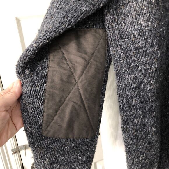 Vintage Columbia Sz XL Wool Sweater Men’s Gray Quarter Zip Fisherman Grandpa - Picture 4 of 9